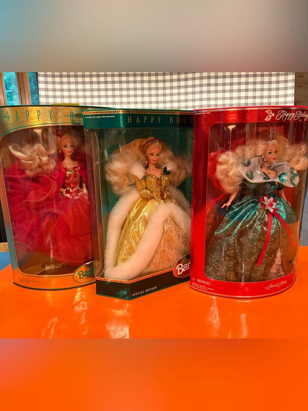 Mattel Barbie Happy Holidays Special/Collector Edition Doll Lot of 3-1993-1995